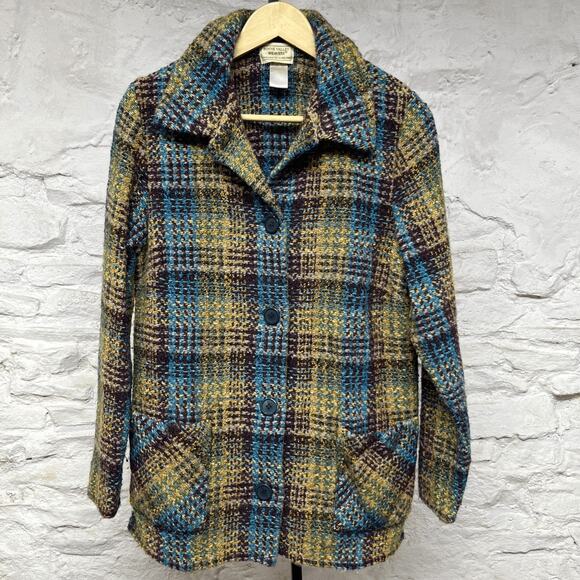 Boyne Valley Weavers Ireland Knit Cardigan Wool Button Up Sweater Women's Soft - Picture 1 of 7